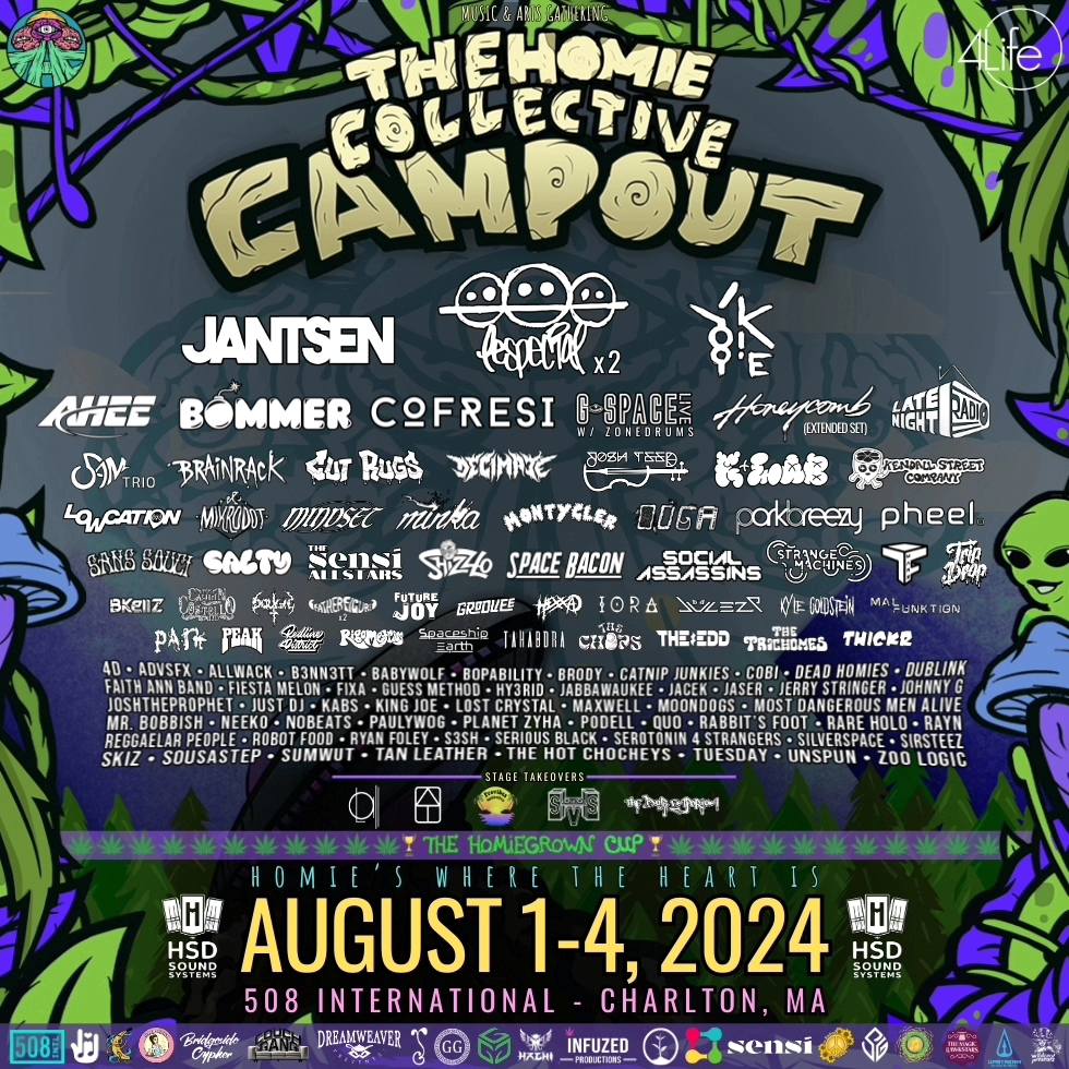 The Homie Collective Campout- Aug 1-4, 2024-Charlton, MA