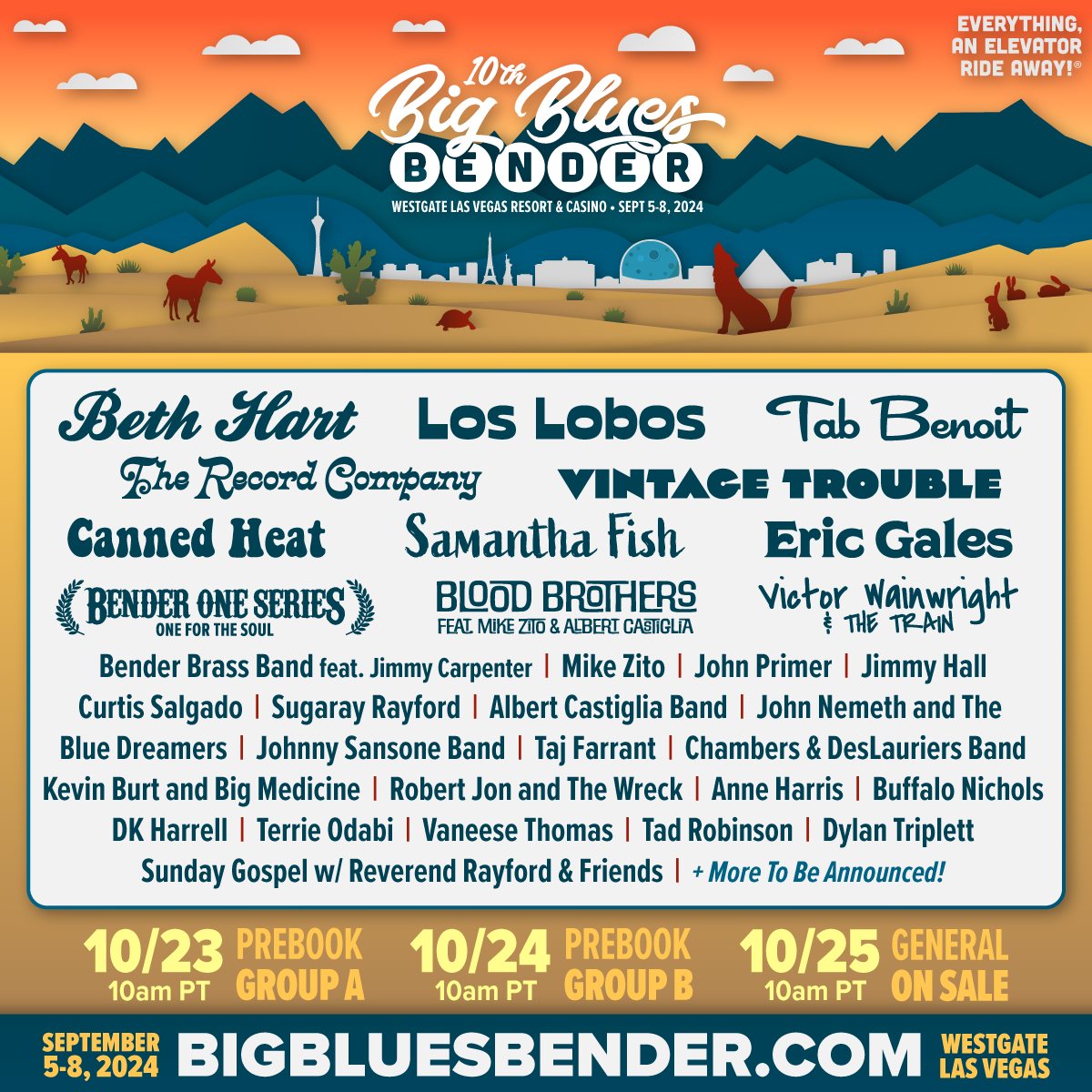 Big Blues Bender- September 5-8, 2024- Las Vegas, NV