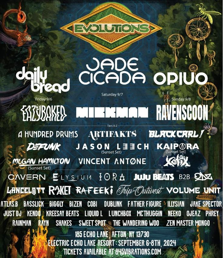 Evolutions Festival- September 6-8. 2024- Afton, NY