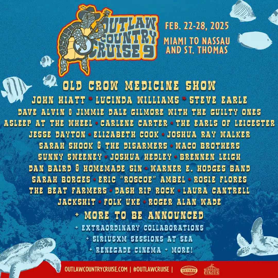 Outlaw Country Cruise- February 22-28, 2025- Miami, FL and Nassau, BHM